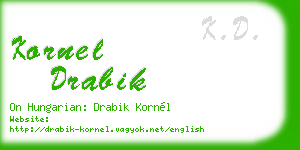 kornel drabik business card