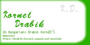 kornel drabik business card